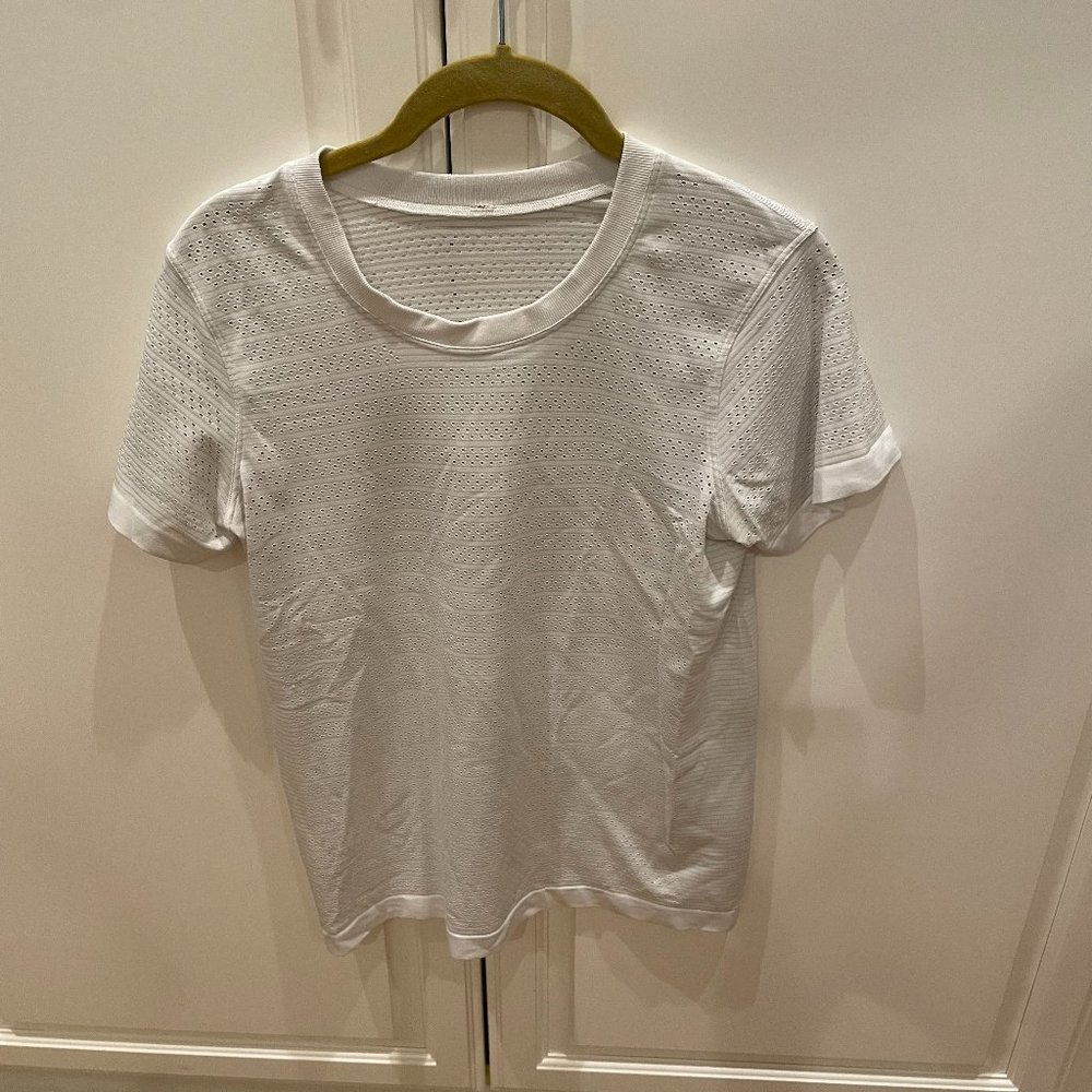 White Breeze by short sleeved shirt by Lululemon